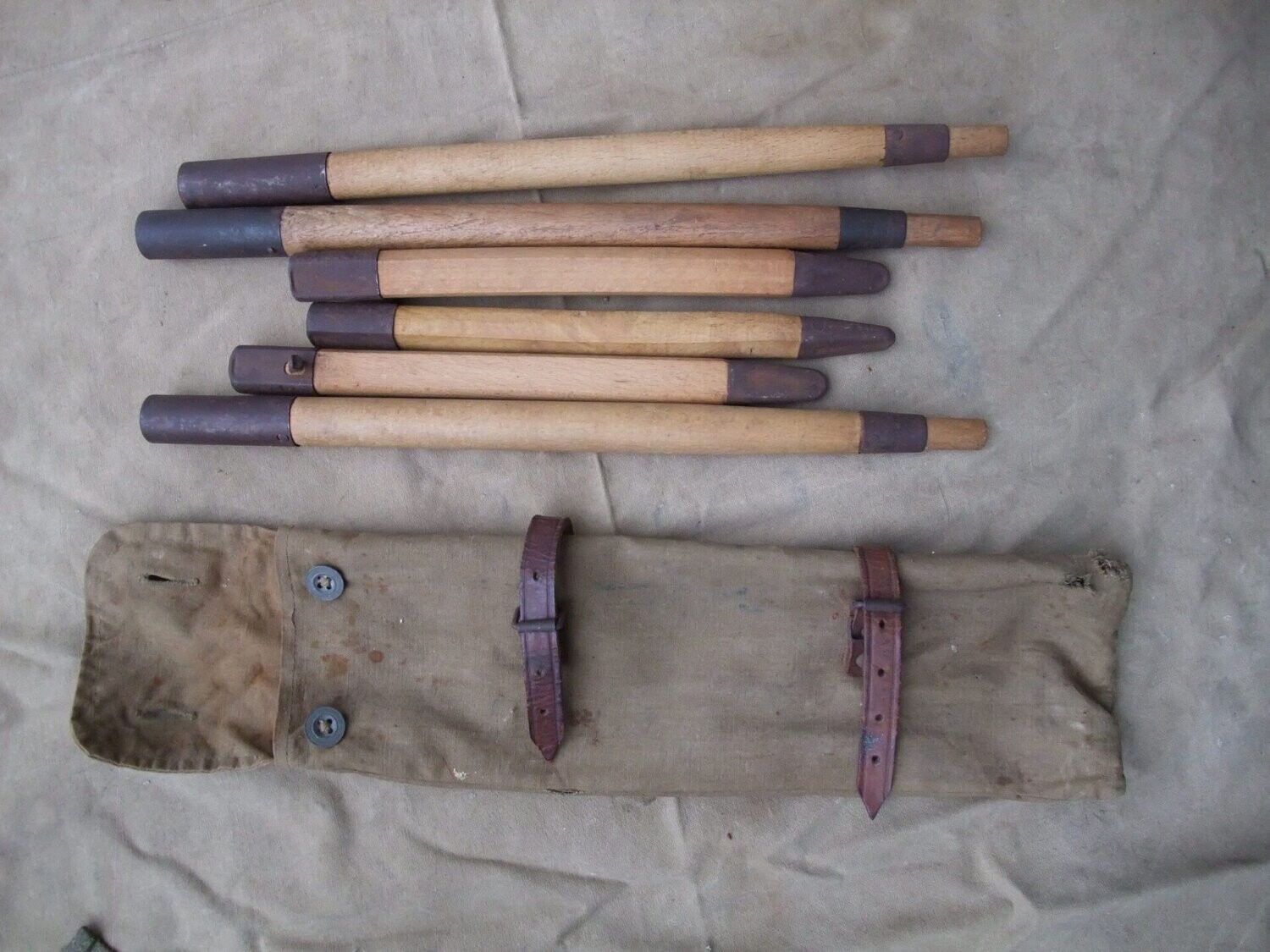 Wehrmacht Zeltbesteck mit Tasche