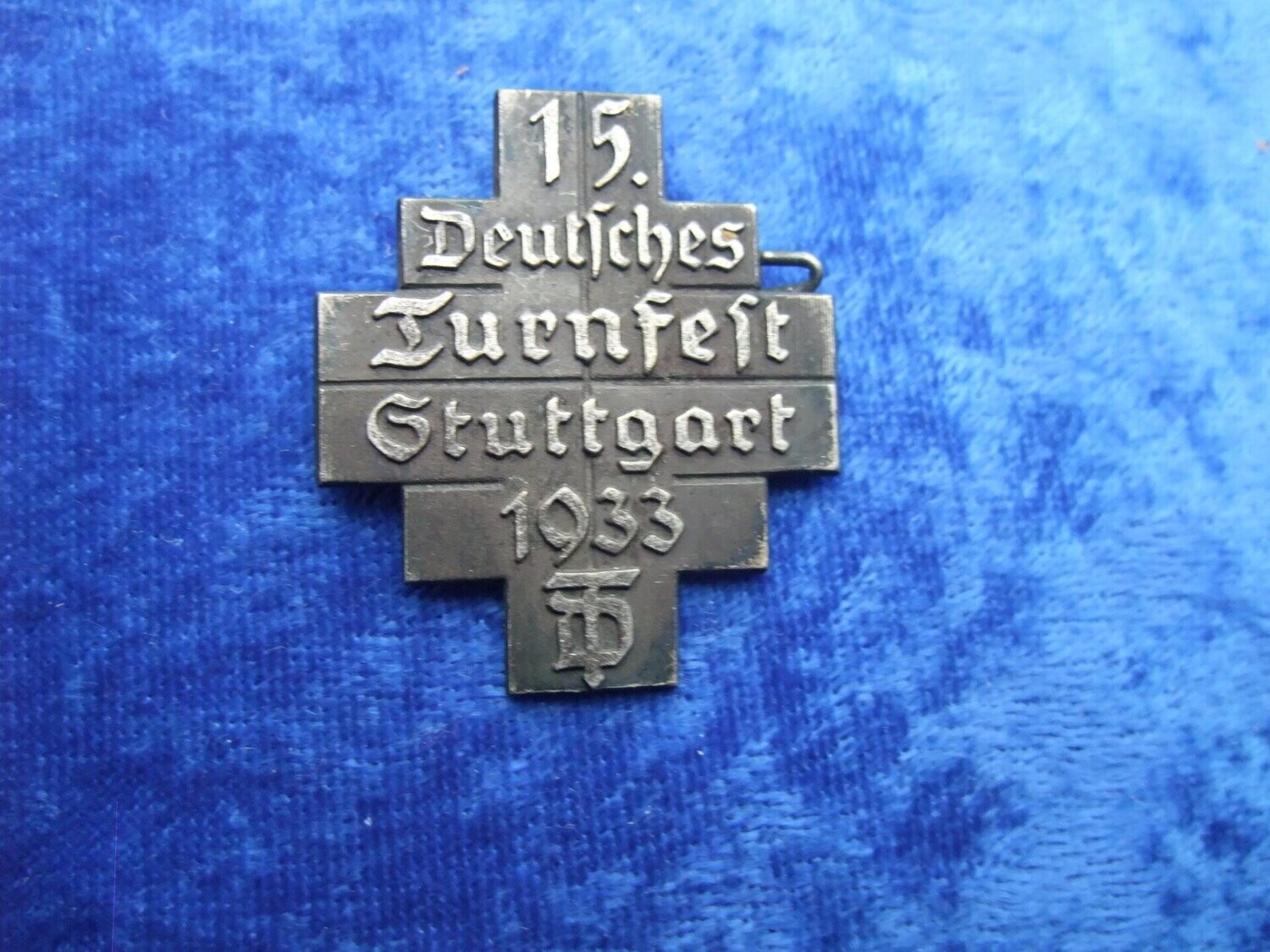 Abzeichen Deutsches Turnfest Stuttgart 1933 mit Hersteller