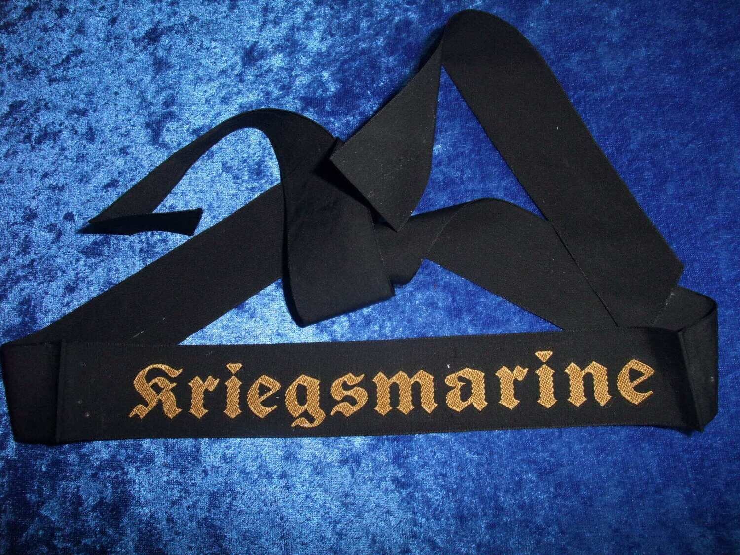 Kriegsmarine: Mützenband  "Kriegsmarine".