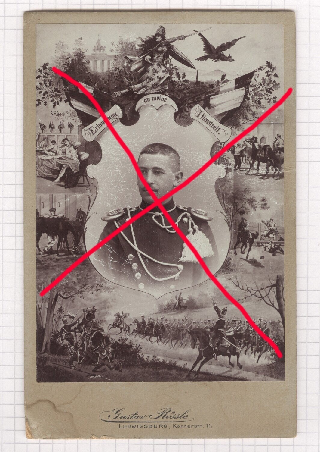 O93, Kleines Reservistenbild Württemberg Ulanen Regiment 20 Ludwigsburg