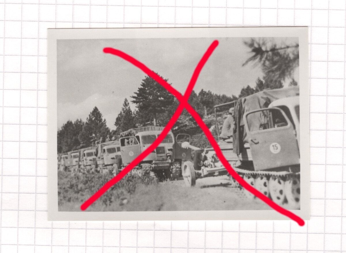 O105, Foto Wehrmacht Raupenschlepper Ost RSO Pak Geschütz