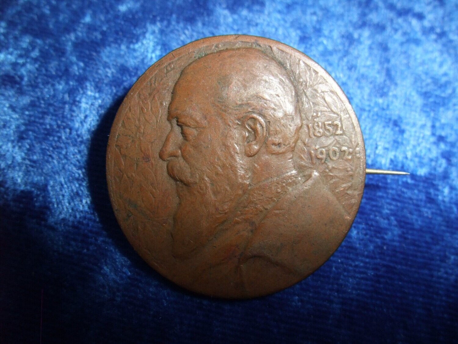 Baden Regierungsjubiläumsmedaille 1902, alt umgearbeitet zur Brosche