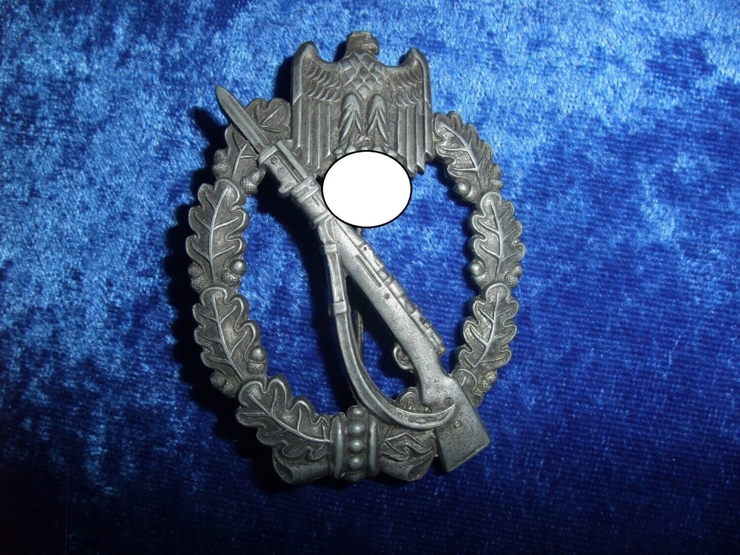 Infanterie Sturmabzeichen ISA silber, Nadelhaken fehlt