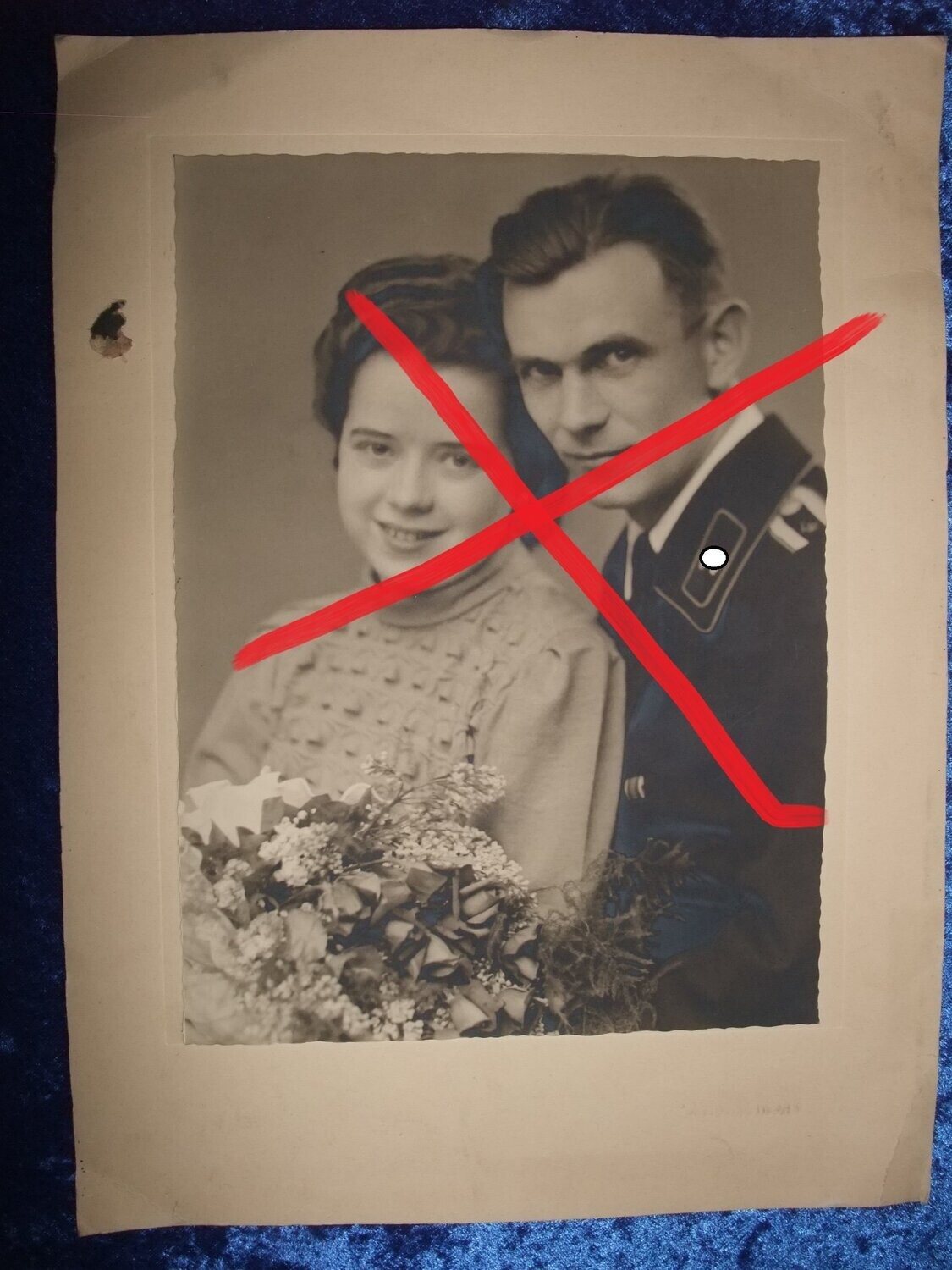 O115, Großfoto ca. 23,5 x 17,5 cm Portrait Wehrmacht Panzer Regiment 4