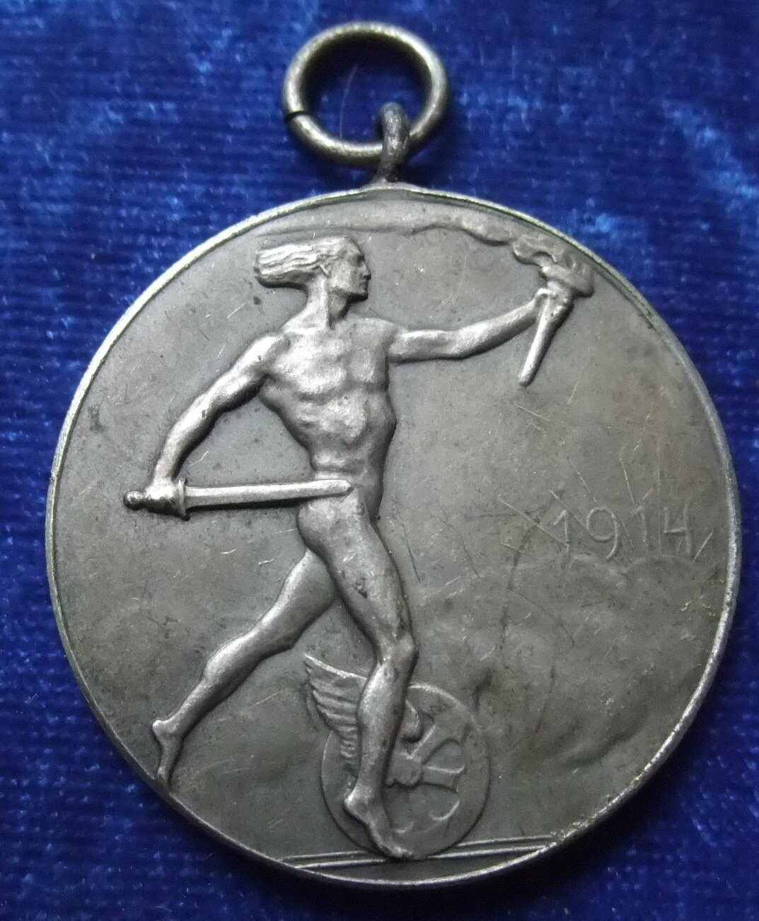 Preussen Medaille Eisen versilbert Wilhelm II "Grosses erleben macht erfüchtig und im Herzen fest" - Kaiser Wilhelm II 1916