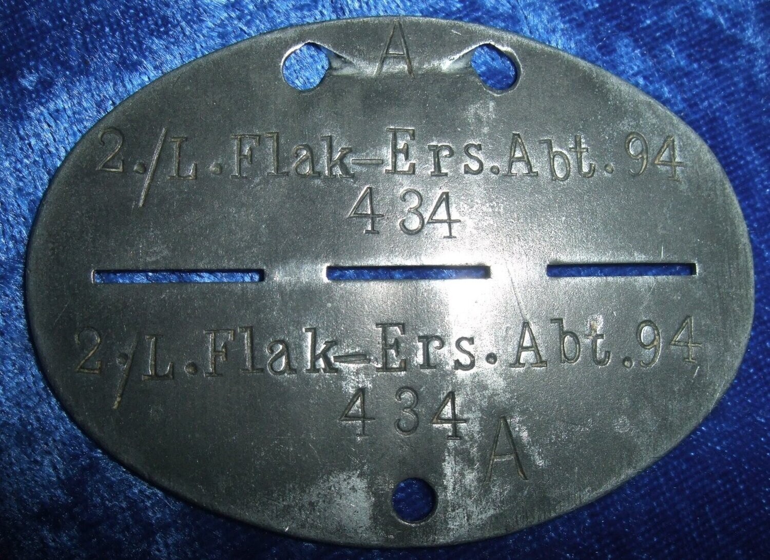 Luftwaffe: Erkennungsmarke leichte Flak Ersatzabteilung 94.