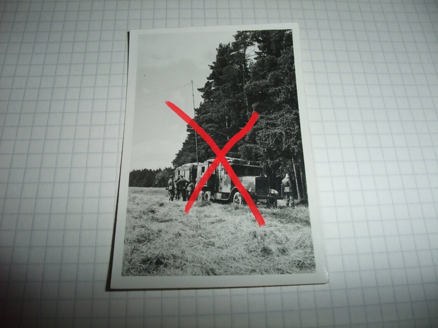 O134, Foto Wehrmacht Funk LKW Tarnfarbe