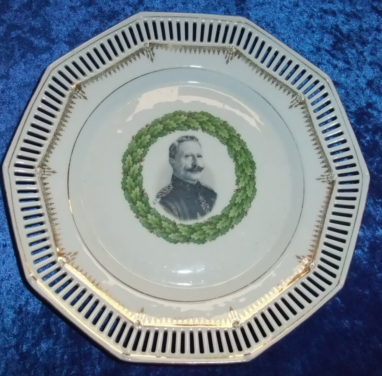 Patriotische Schale Porzellan mit Kaiser Wilhelm II