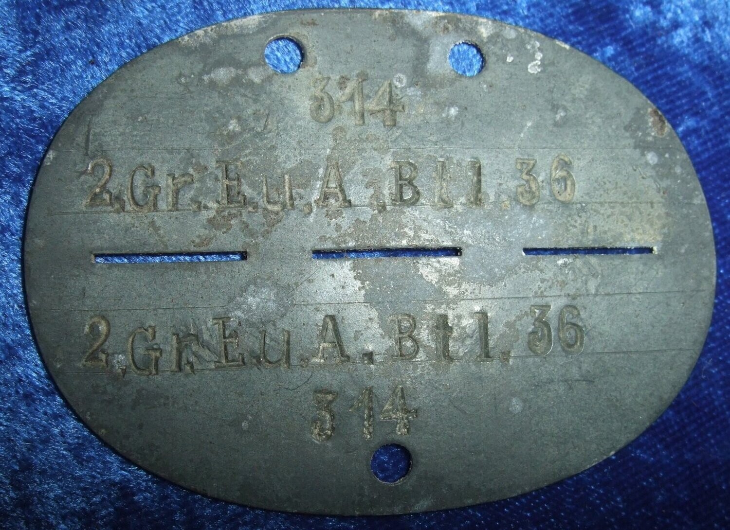 Wehrmacht: Erkennungsmarke Grenadier Ersatz-und Ausbildungsbataillon 36.