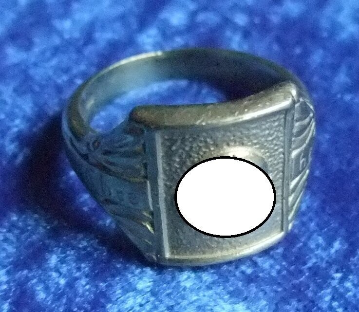 Ring Kantinenring Totenkopf usw gestempel Silber 800