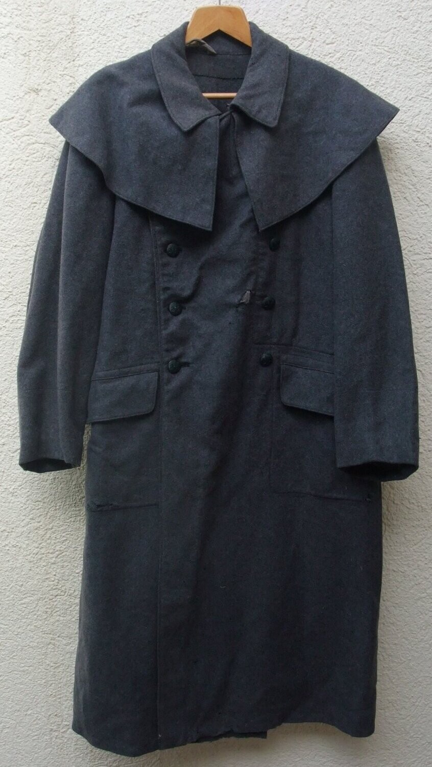 Königreich Württemberg Uniform Mantel Wettermantel Forst um 1910, mit Ausgabestempel Weimarer Republik "1920". Sehr selten
