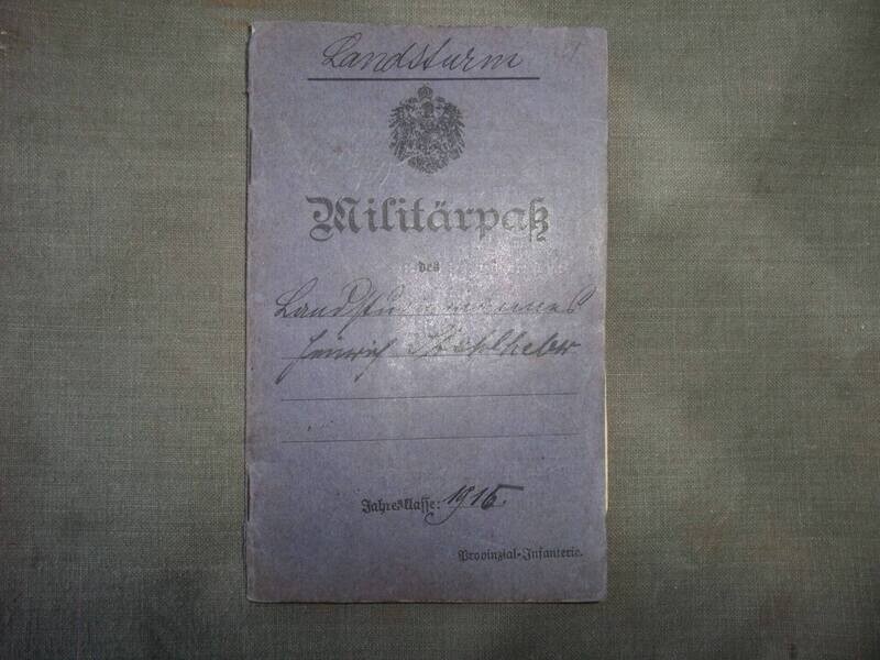 Hessen: Militärpaß Landwehr Ersatz Bataillon 80, Gefechtskalender Frankreich Elsass.