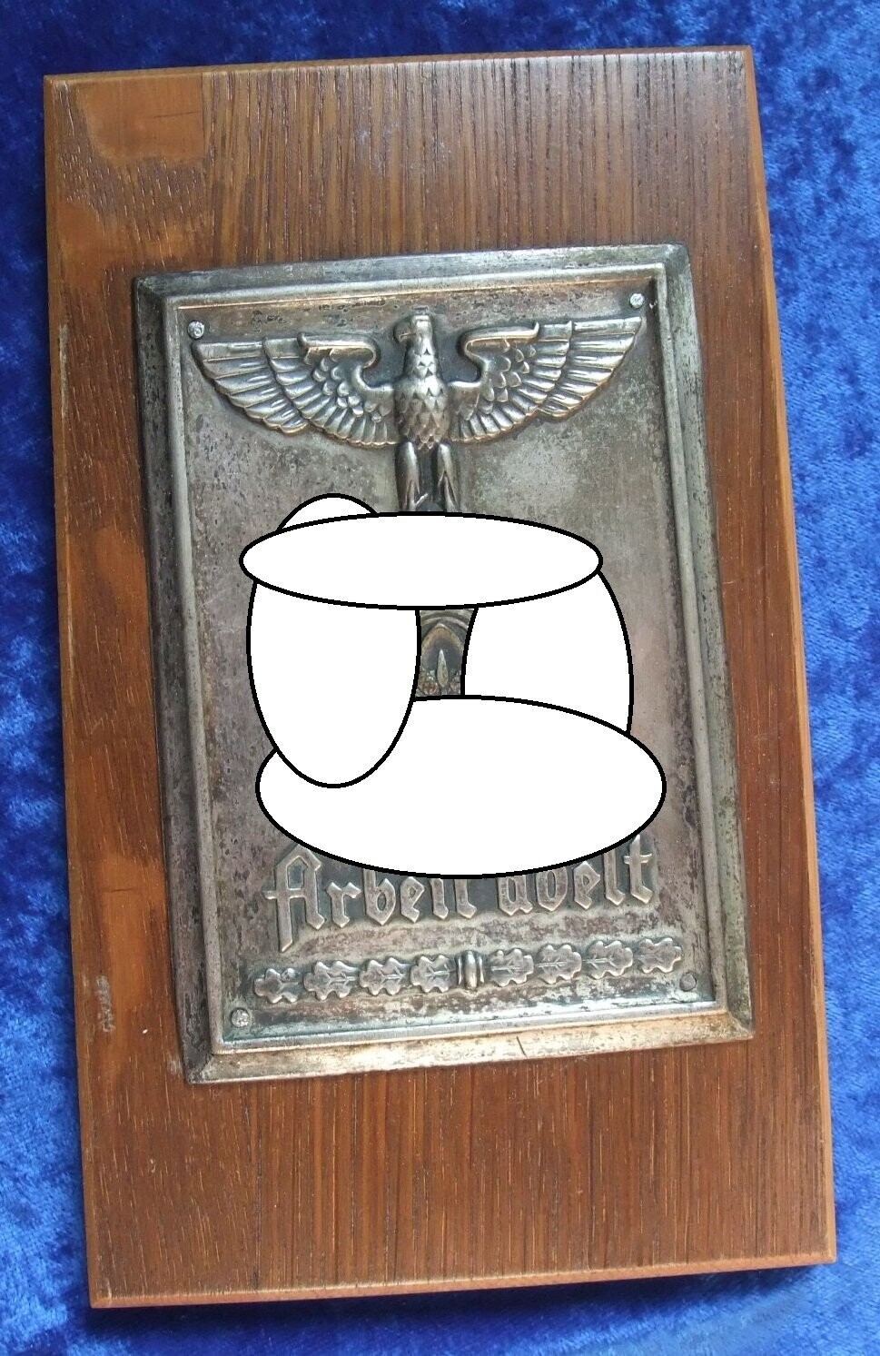 RAD Schild Wandplakette Arbeit adelt, ca. 11 x 18 cm