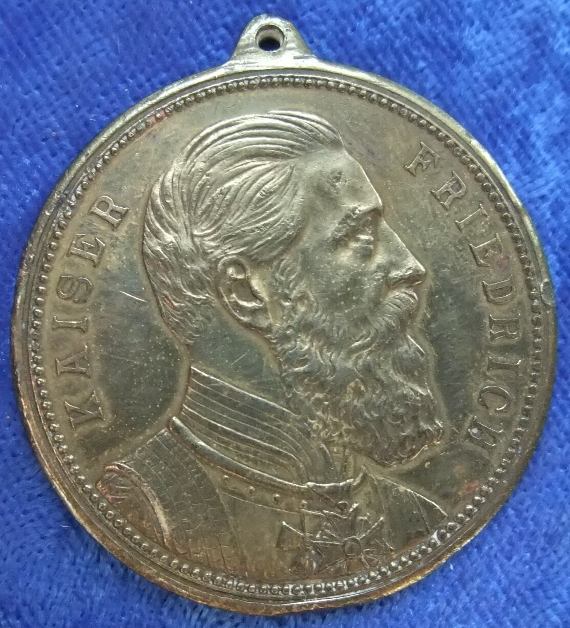 Preussen: Medaille 1888,  Kaiser Friedrich - Lerne Leiden ohne zu klagen.