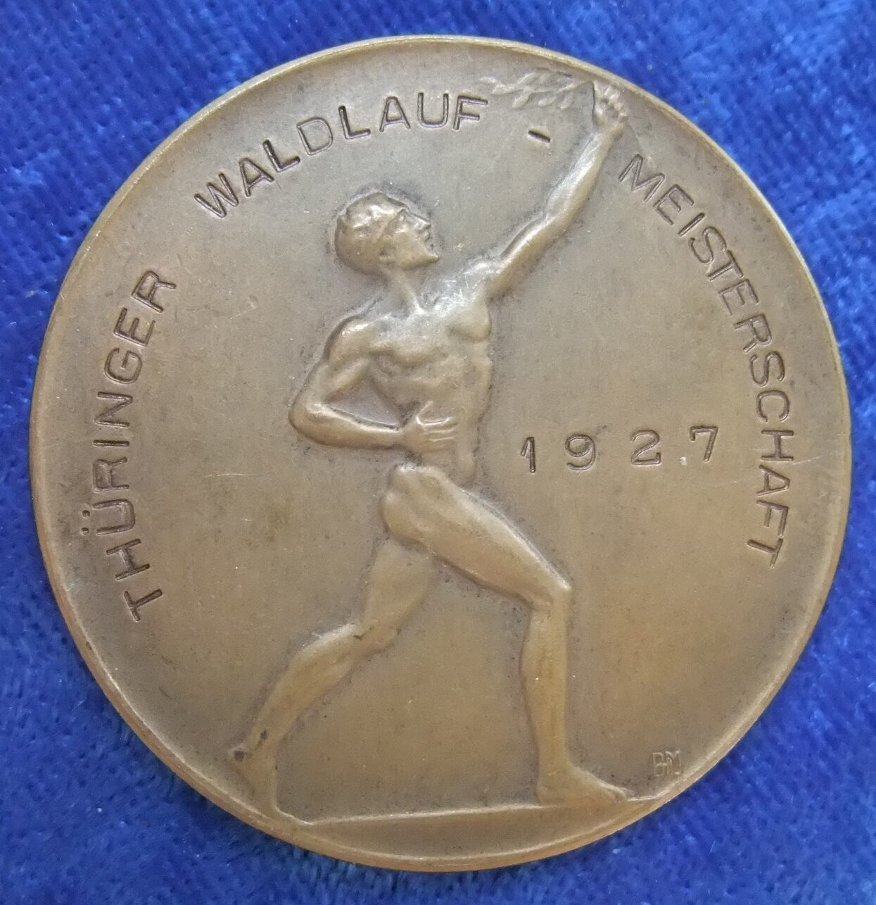 Medaille Thüringer Waldlaufmeisterschaft 1927, 2. Sieger