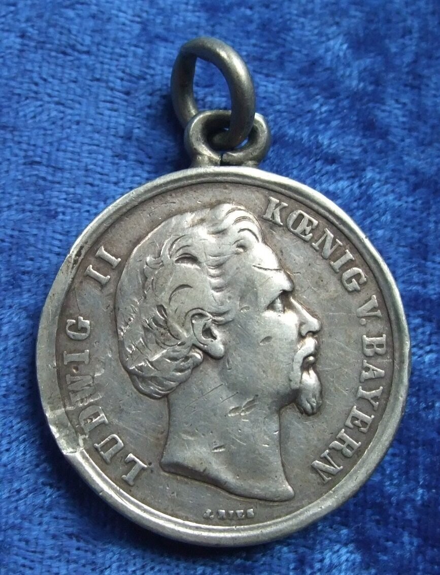 Bayern: Medaille König Ludwig II, "Dem Besten Schützen".