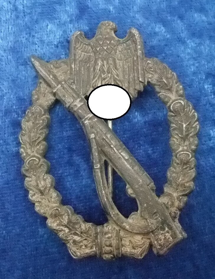 Infanteriesturmabzeichen silber, markiertes Stück des Herstellern GWL, Gebrüder Wegerhoff. Lüdenscheid.