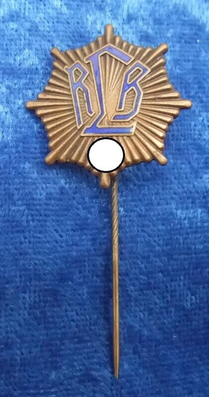 RLB Reichsluftschutzbund Luftschutz Mitgliedsabzeichen an Nadel, große Ausführung. RLB Reichsluftschutzbund Luftschutz Mitgliedsabzeichen an Nadel, große Ausführung.