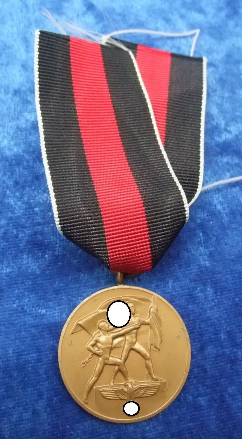 Medaille zur Erinnerung an den 1. Oktober 1938 Anschluss Sudetenland