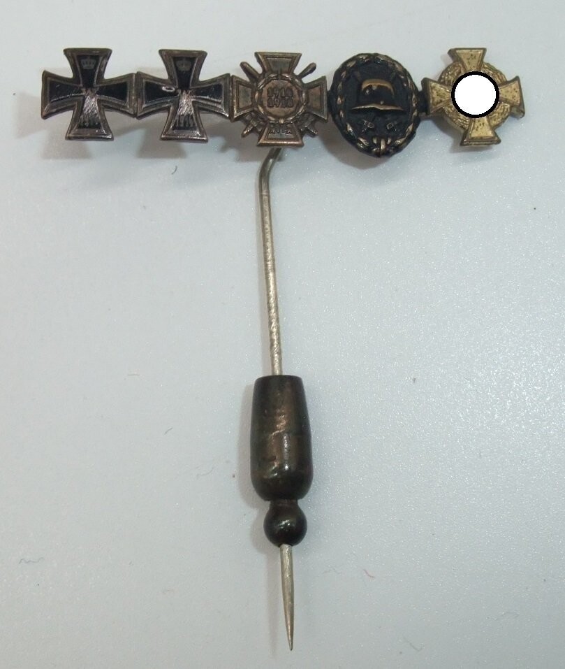5er Miniatur Anstecknadel EK1, EK2, FEK, VWA schwarz, TDA.