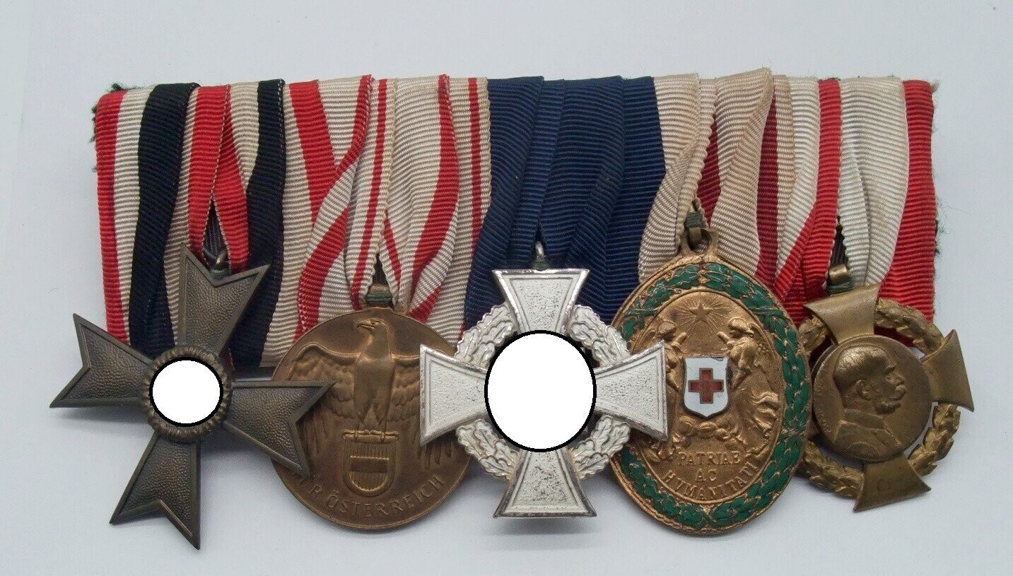 Deutsches Reich: 5-er Ordensschnalle.
