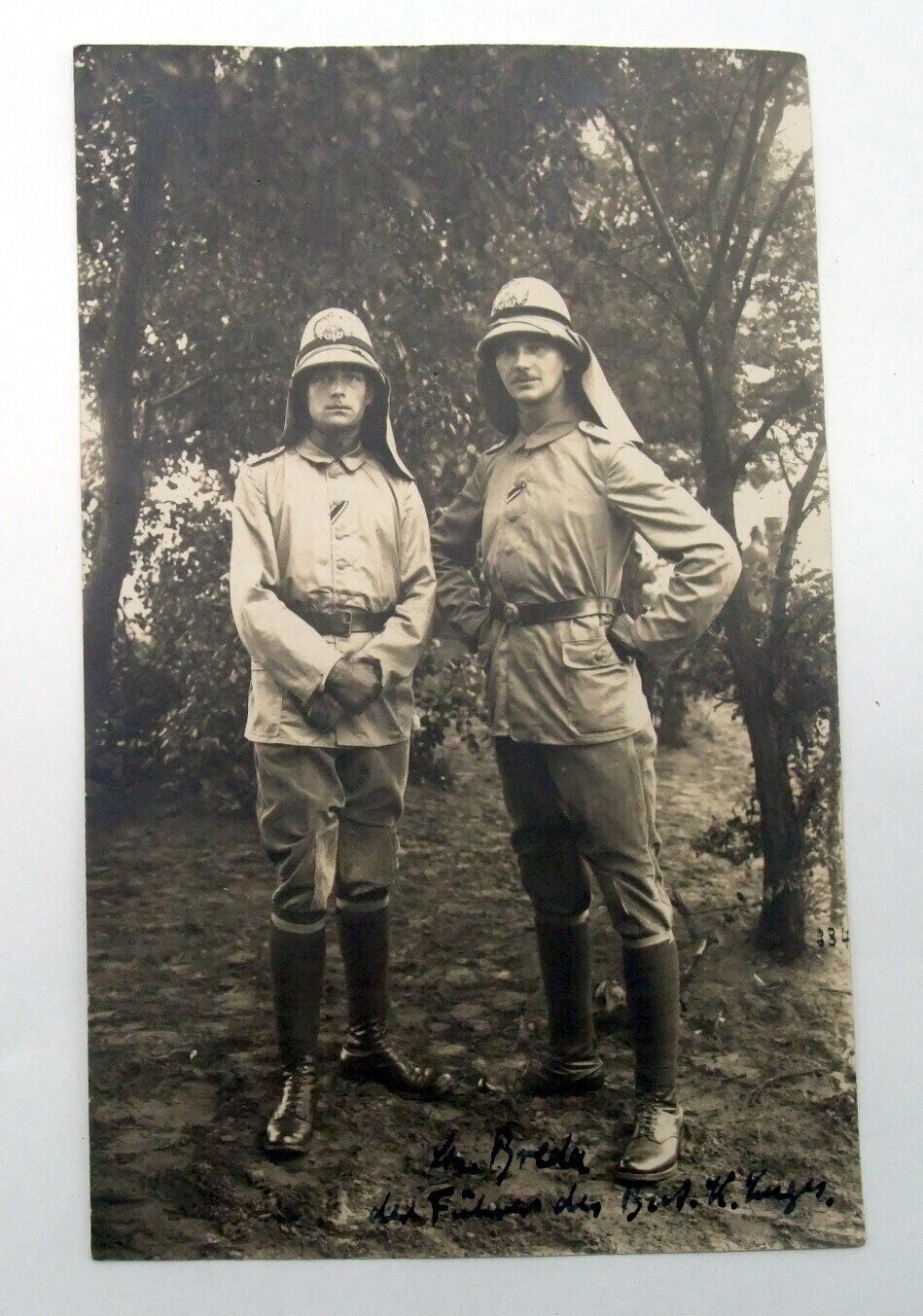 Deutsches Reich: Portraitfoto Schutztruppe, Kolonien, Postkartengröße.