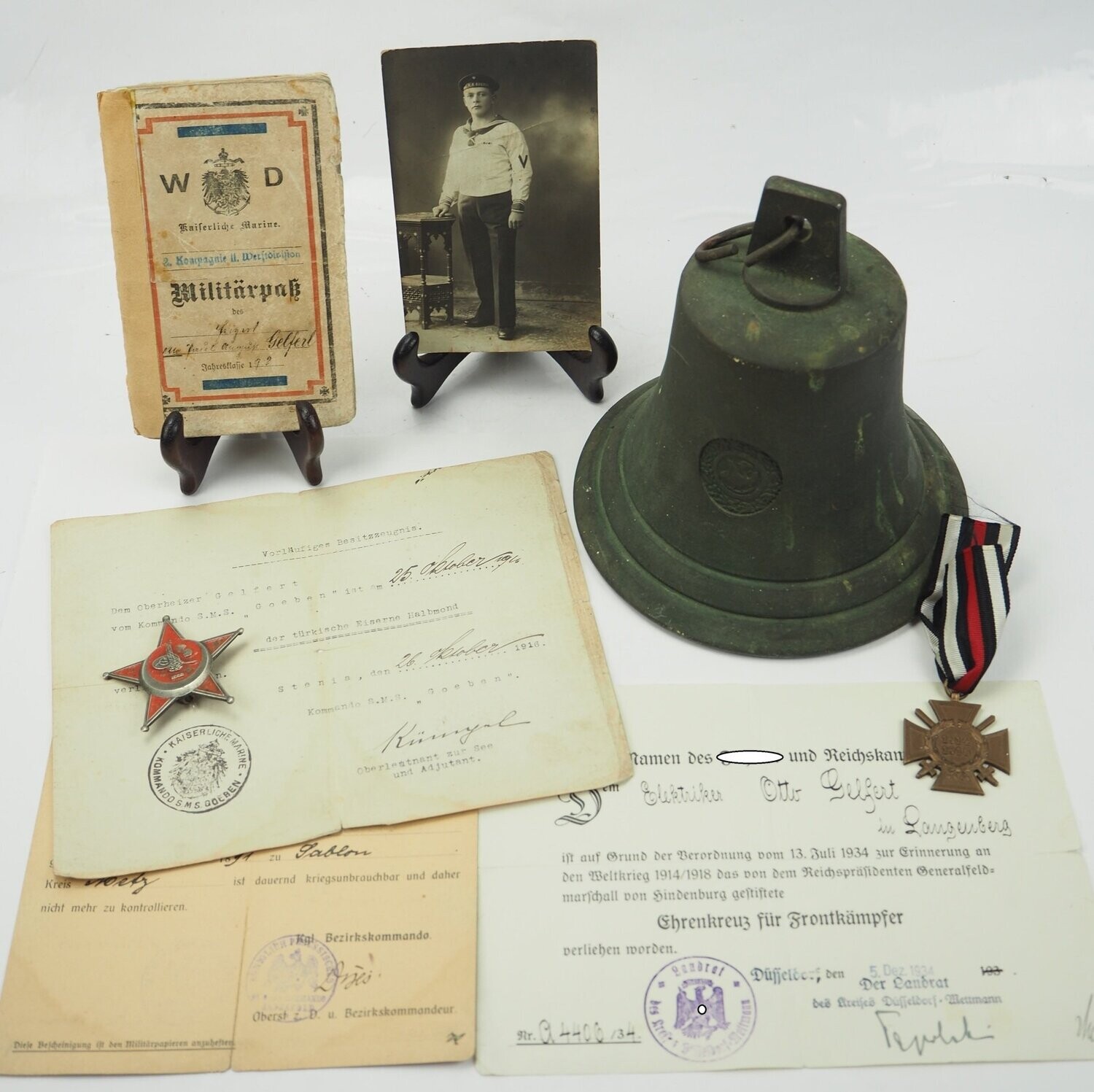 Kaiserliche Marine: Nachlass eines Oberheizers an Bord S.M.S. Goeben - Yavuz Sultan Selim.