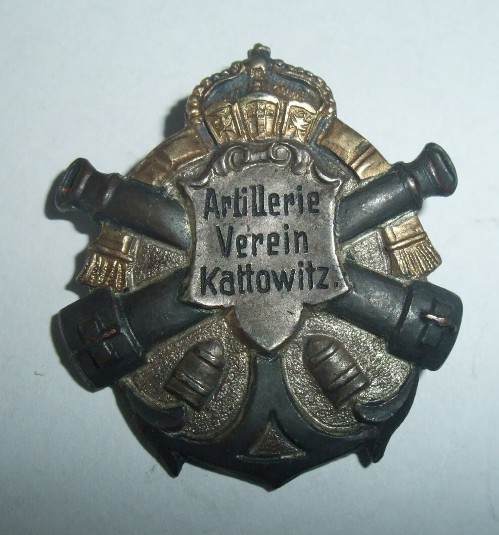 Preussen: Abzeichen Artillerie Verein Kattowitz.