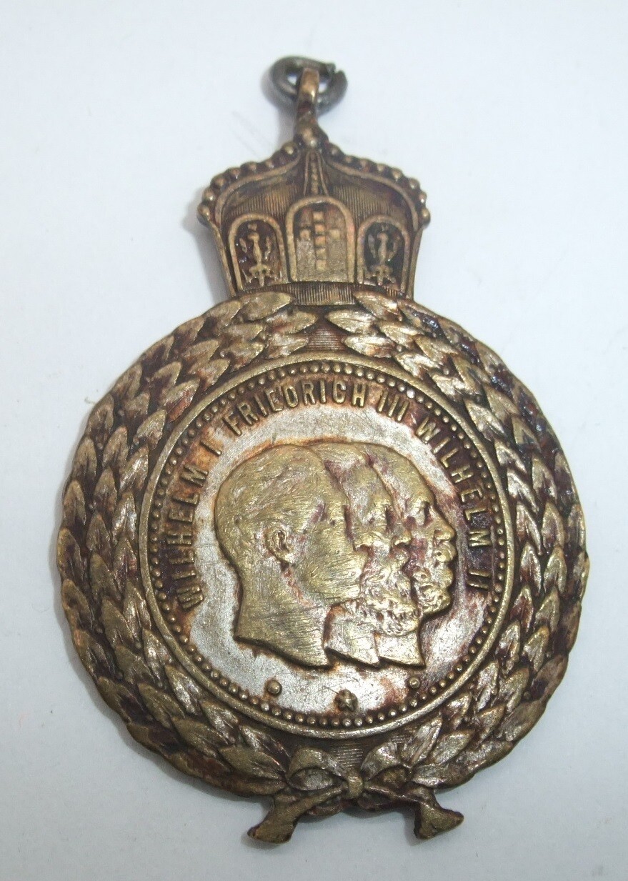 Preussen: Abzeichen "Den siegreichen Helden der glorreichen Feldzüge 1870/71. 1895/96.