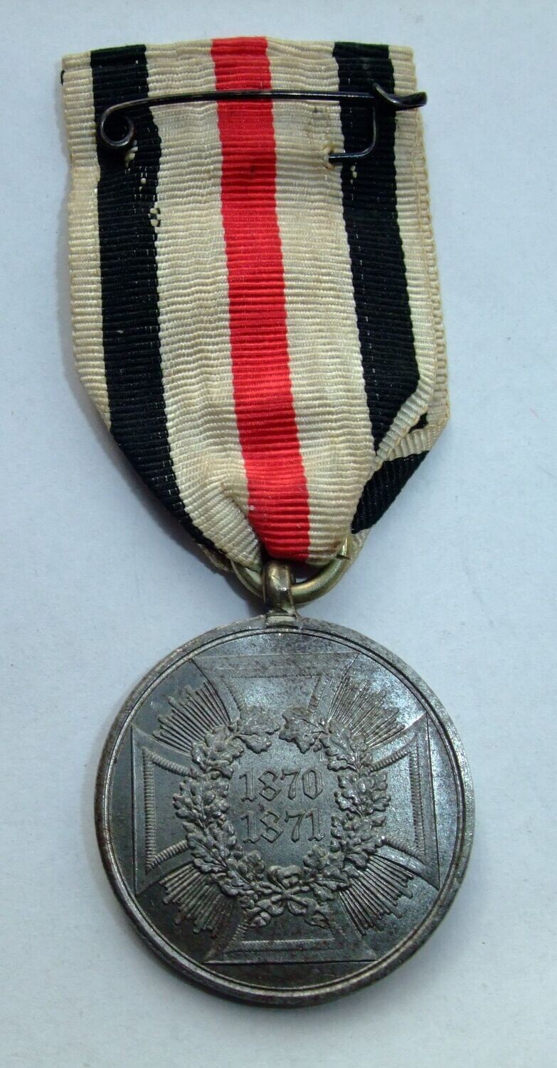 Preussen: Kriegsdenkmünze 1870/71 für Nichtkämpfer, am Band.