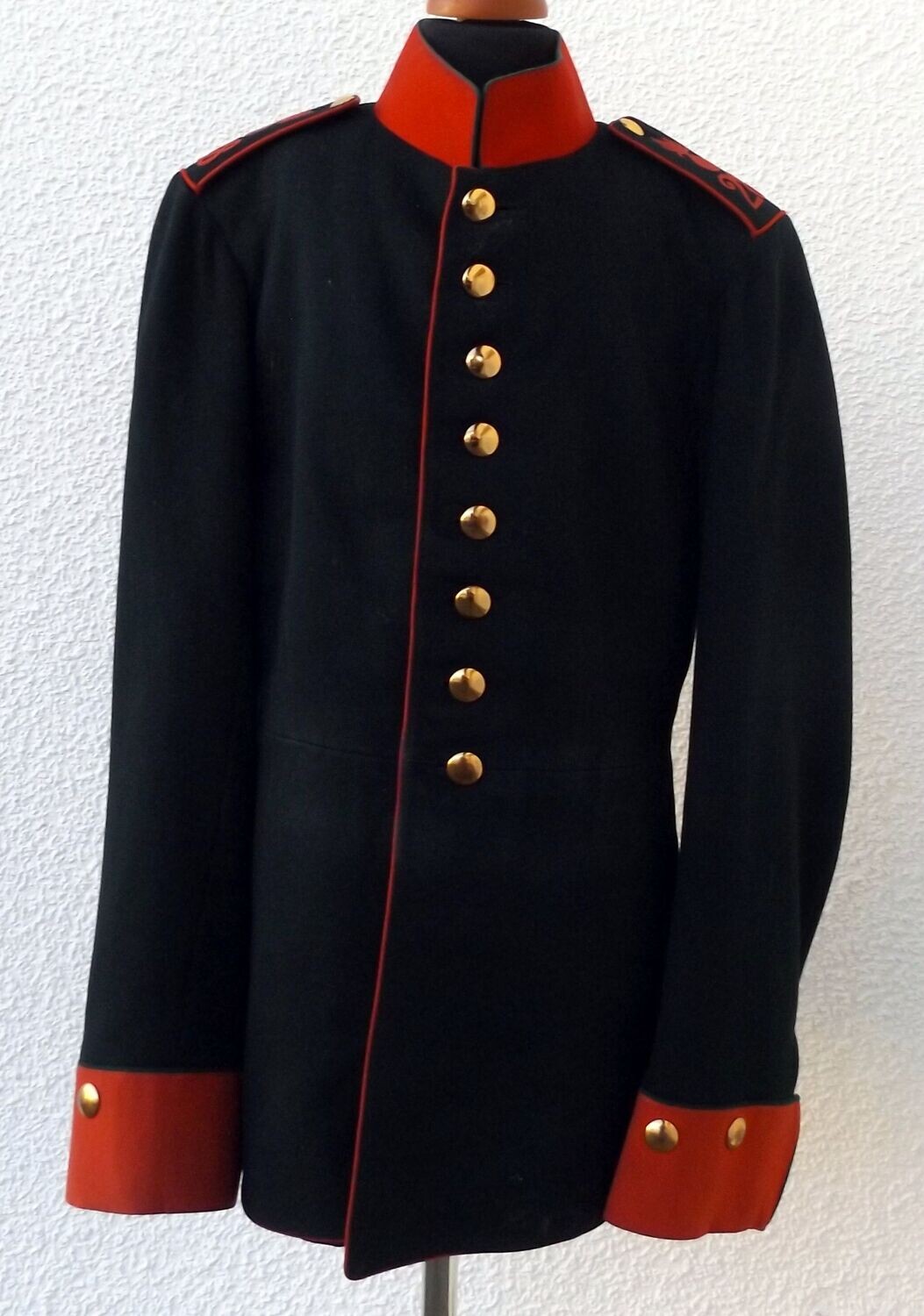 Sachsen: Waffenrock eines Kanoniers im 2.Königlich Sächsisches Feldartillerie Regiment Nr.28, Bautzen, Eigentumsstück.