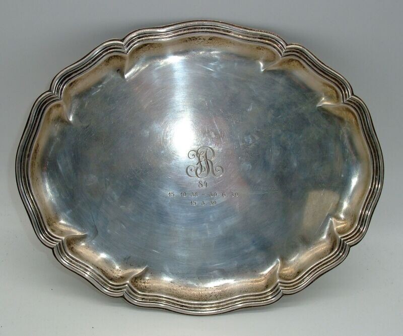 Wehrmacht: Offiziergeschenk, Silbertablett Infanterie-Regiment 84, Gleiwitz, 15.10.38 - 30.06.39.