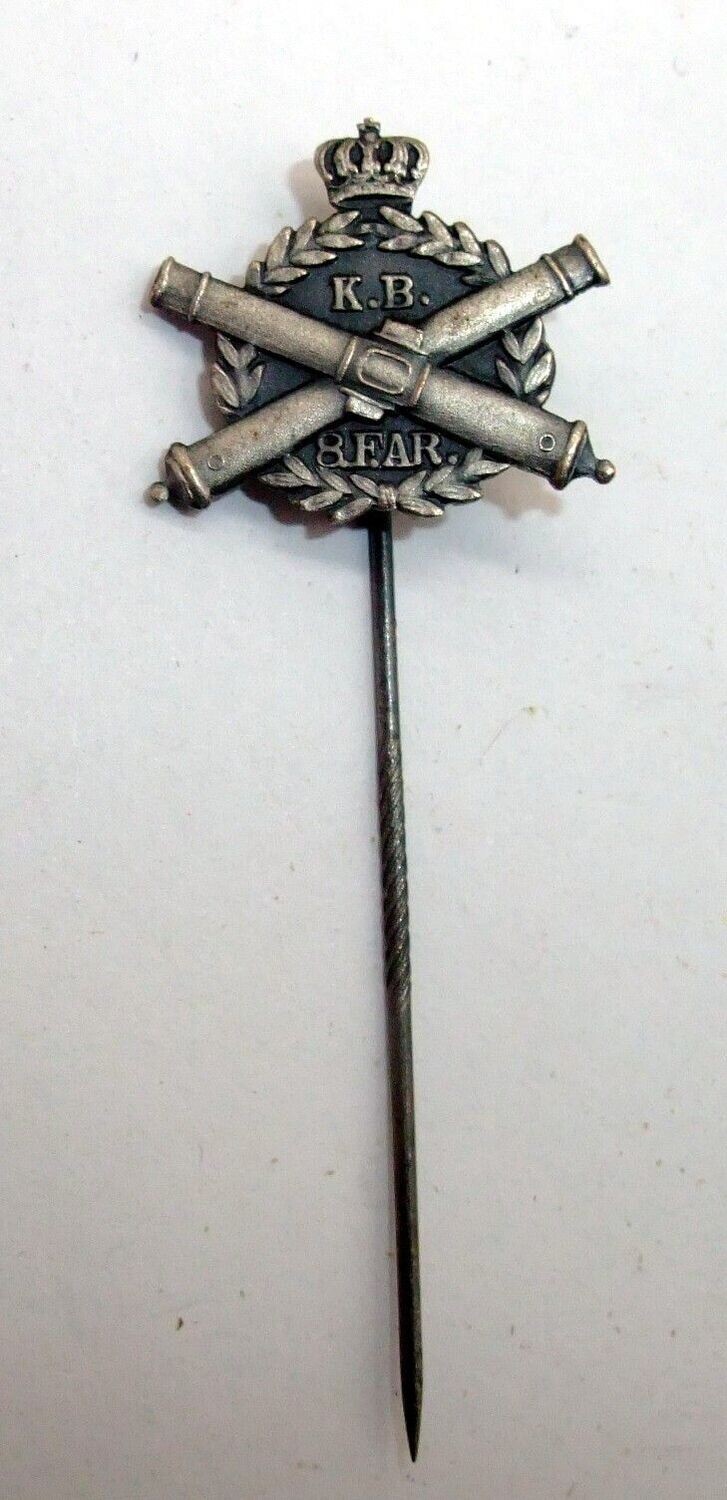 Bayern: Traditionsnadel Königlich Bayerisches 8. Feldartillerie-Regiment „Prinz Heinrich von Preußen“, Nürnberg, mit Hersteller.
