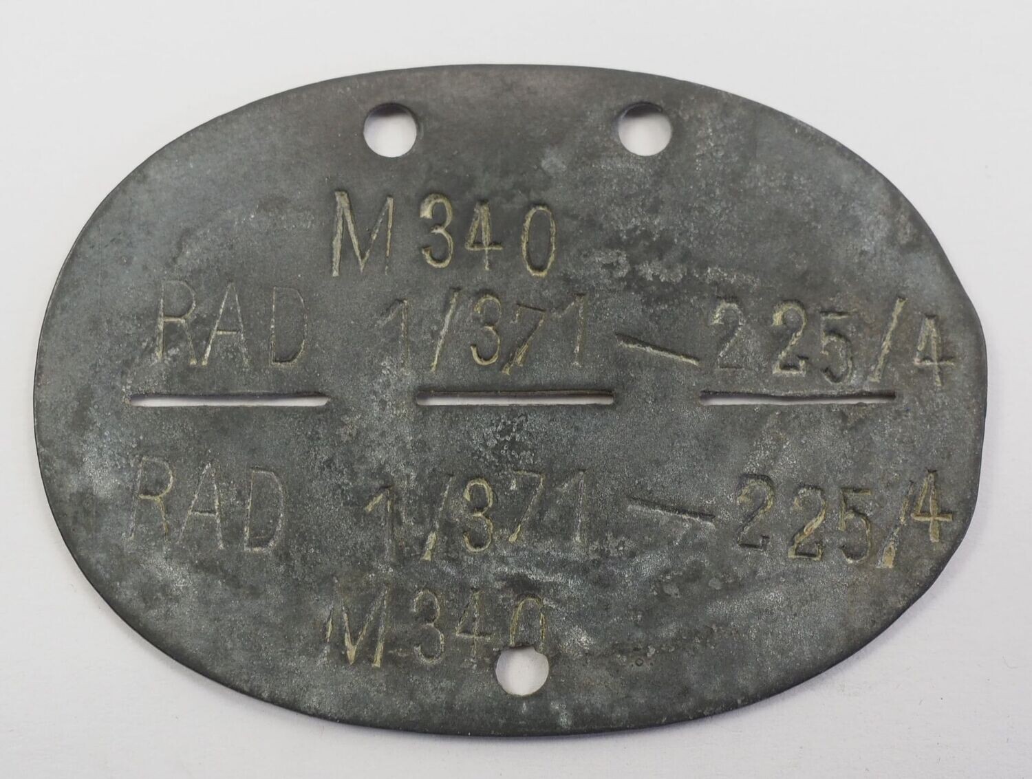 RAD: Erkennungsmarke RAD 1 / 371, Altwasser / Sudetenland.