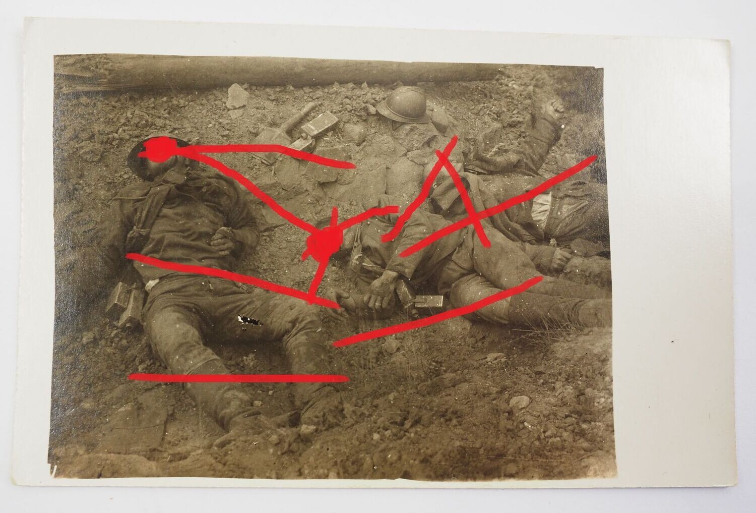 Gefallene Soldaten 1. Weltkrieg, beschriftet 1917.