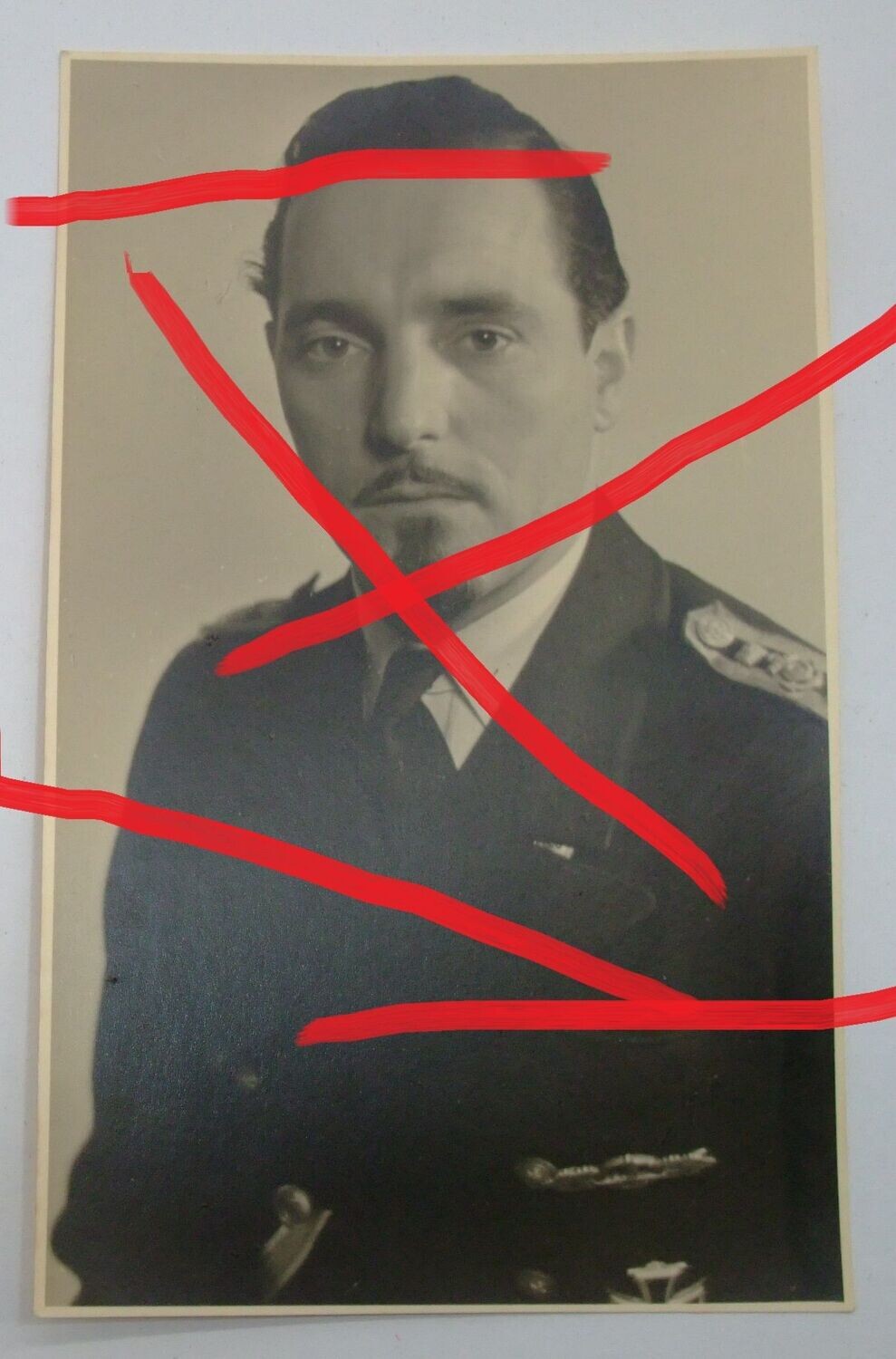 Kriegsmarine: Portraitfoto U-Boot-Frontspange, EK1 etc, PK-Größe.