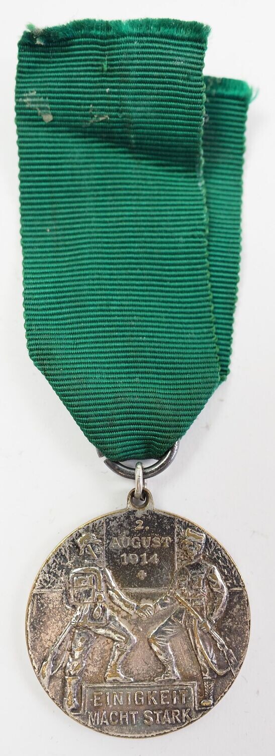 Deutsches Reich: Medaille "Einigkeit macht stark", mit Band.