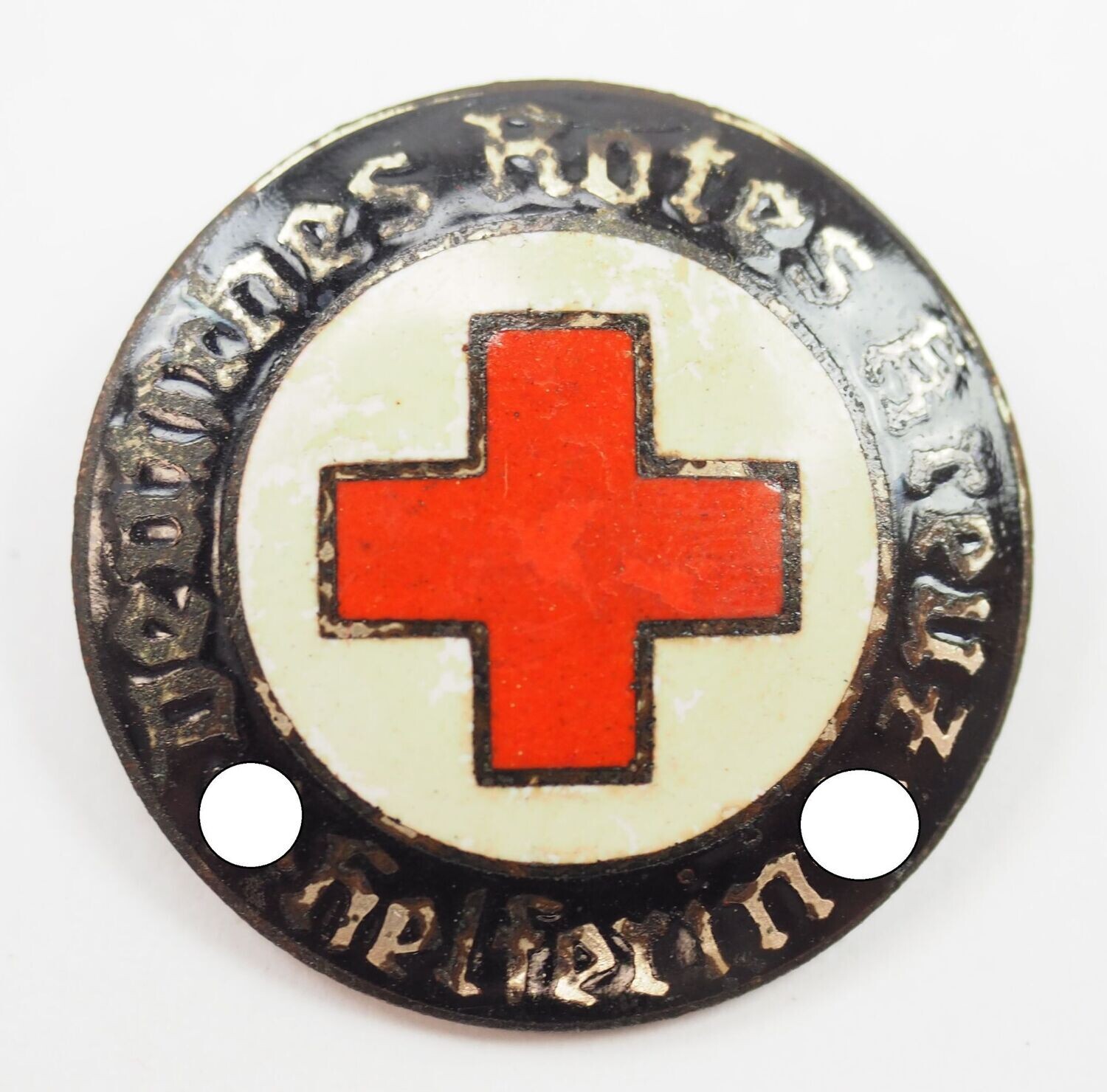 Deutsches Rotes Kreuz (DRK): Brosche für Helferin, Hersteller E.L.M. - Ges. Gesch.