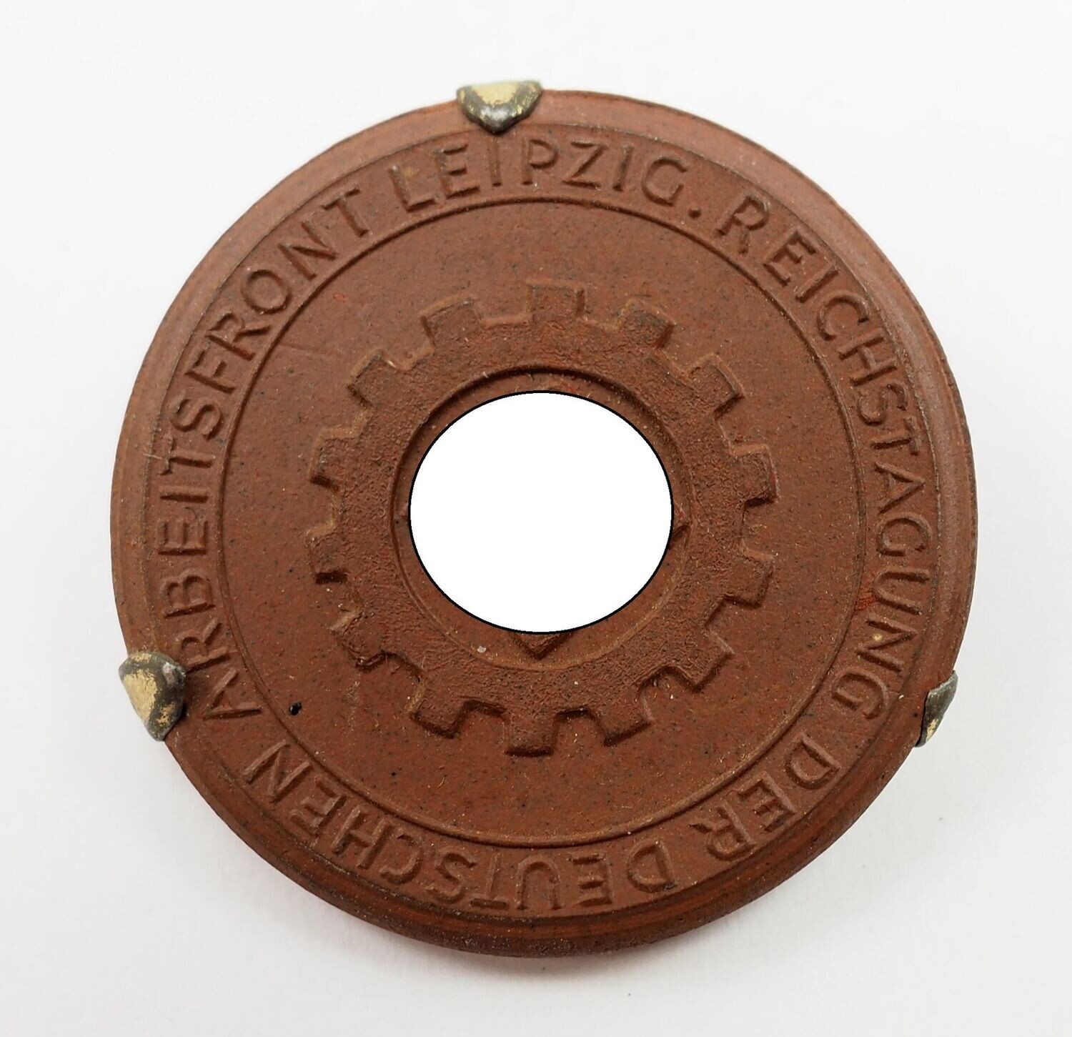 Deutsche Arbeitsfront (DAF): Abzeichen Reichstagung in Leipzig 1935, Hersteller Meissen.