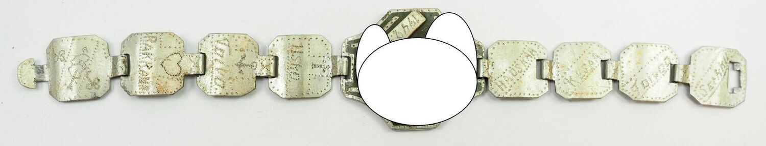 Finnland: Erinnerungs-Armband, Frontfertigung 1942, mit Hakenkreuz.
