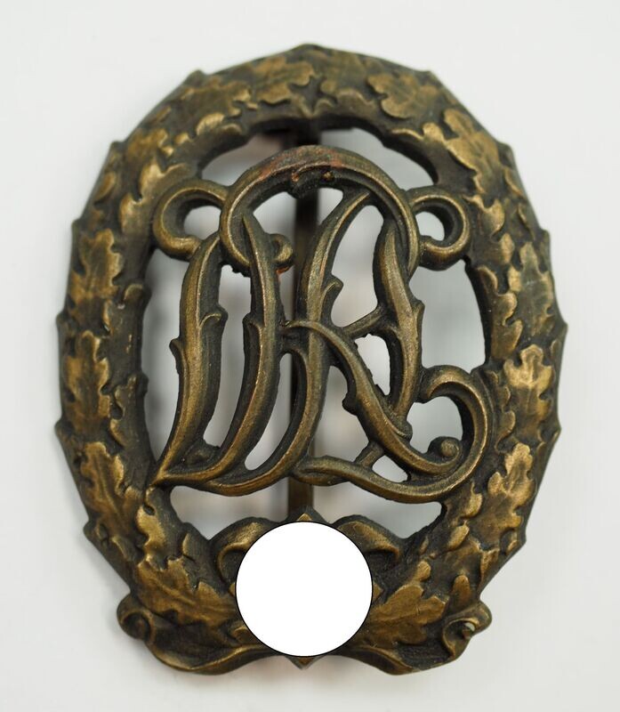 Reichssportabzeichen DRL in Bronze, mit Hersteller Wernstein Jena.