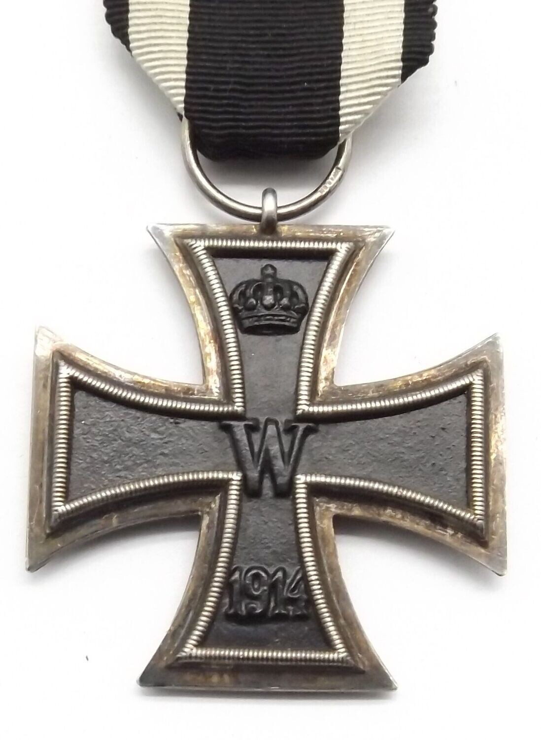 Eisernes Kreuz 2. Klasse EK2 1914 Hersteller WILM, mit Band.