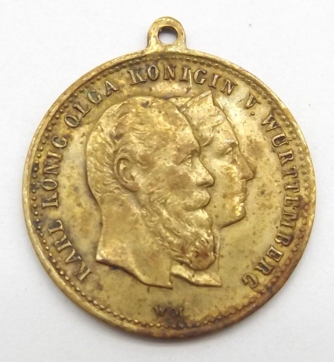 Württemberg: Medaille 25 jähriges Regierungsjubiläum König Karl, Königin Olga, 1889.