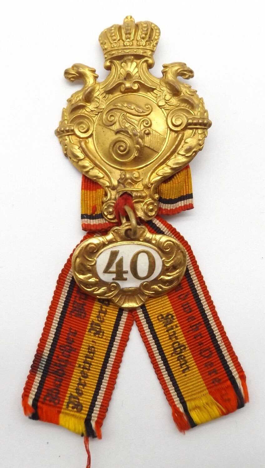 Baden: Mitgliedsabzeichen Militär- und Landwehrverein für 40 Jahre, Kirchen.