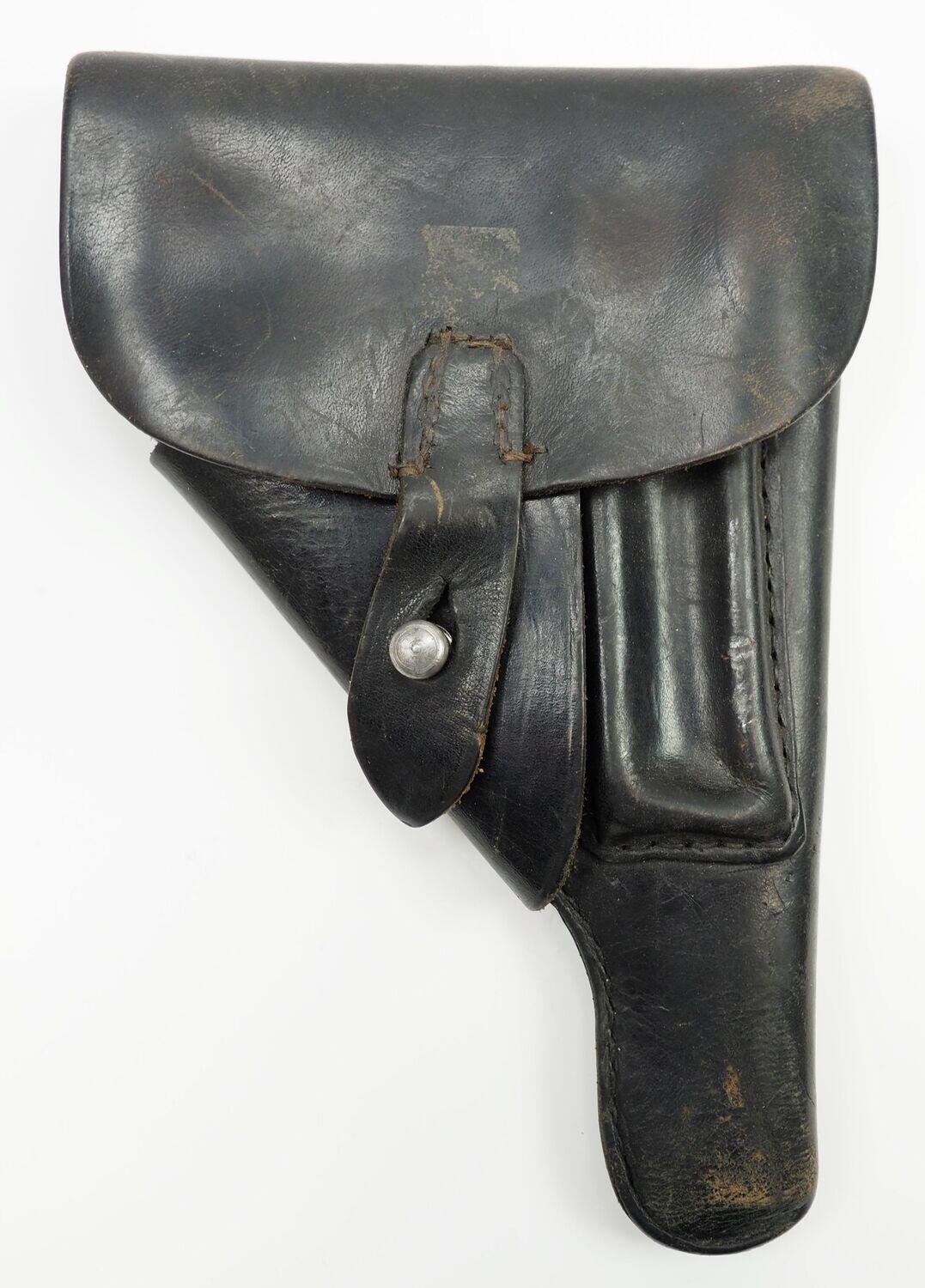 Wehrmacht: Pistolenholster / Pistolentasche, Hersteller hft 45 für die Firma H. Becker u. Co. GmbH Berlin, WaA-Abnahmestempel, mit Trägernamen.
