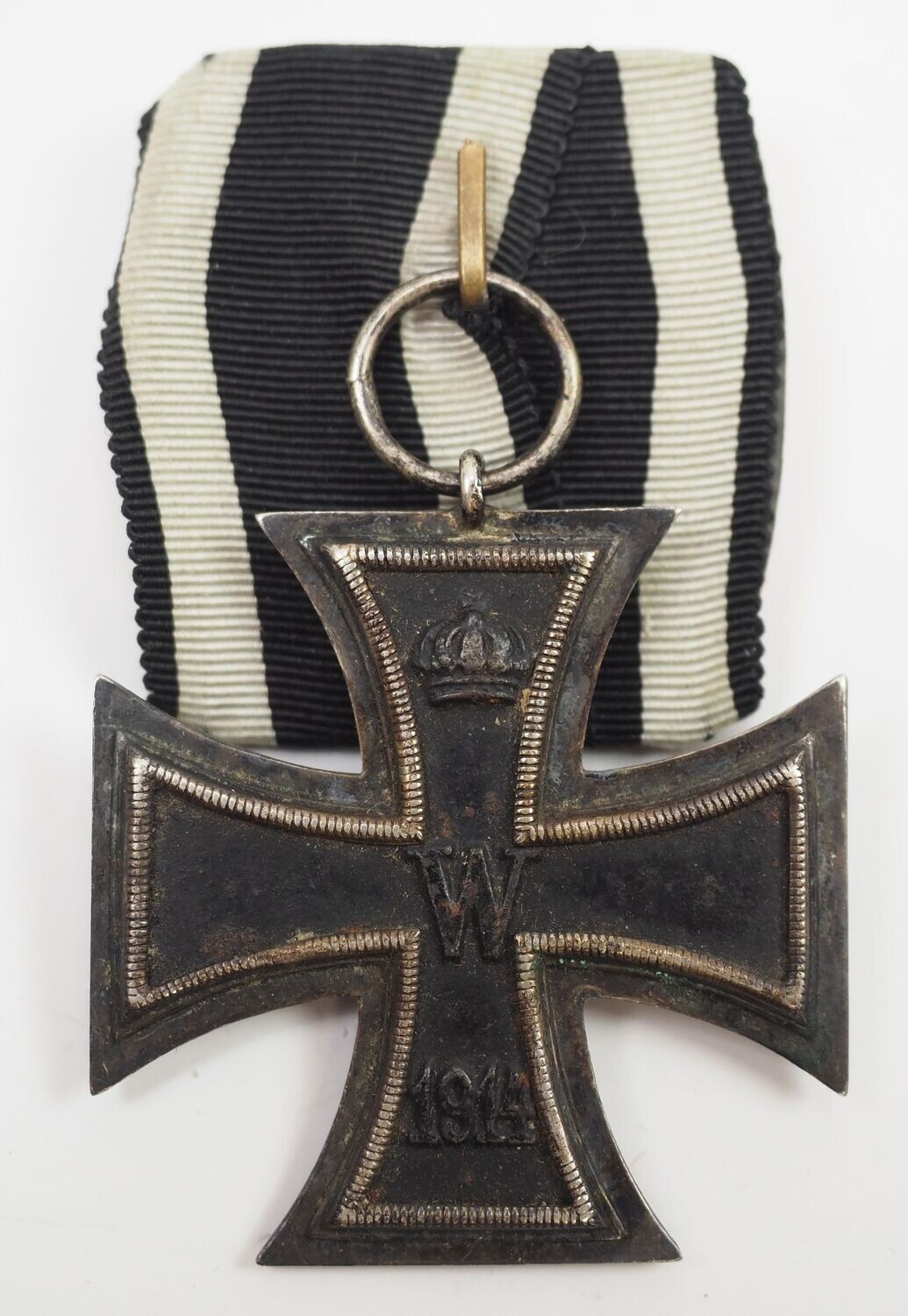 Eisernes Kreuz 2. Klasse EK2 1914 an Einzelschnalle, Nadel fehlt.