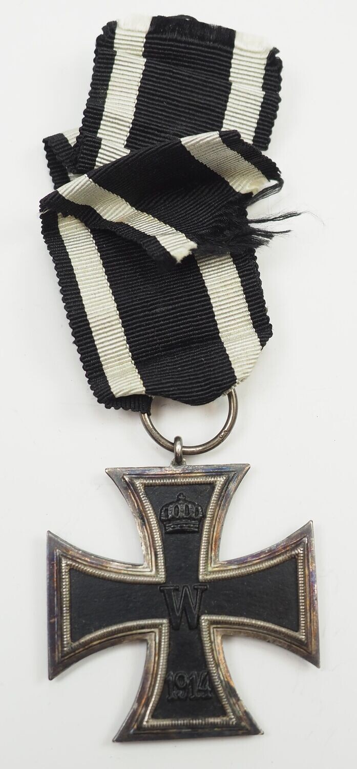 Eisernes Kreuz 2. Klasse EK2 1914 Hersteller KO für die Firma Klein, Oberstein, mit Band.