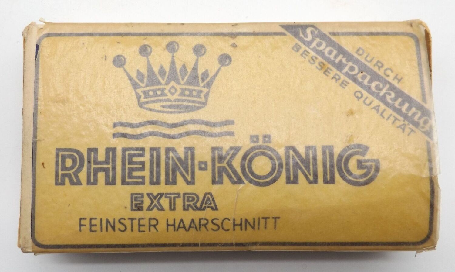 3. Reich / Wehrmacht: Tabak Böninger "Rhein-König" - 50 gr., ungeöffnet, mit Steuerbanderole.