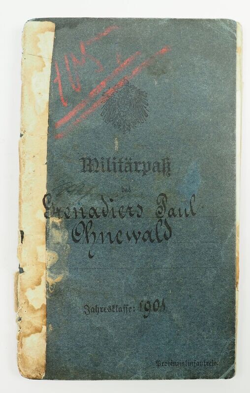 Württemberg: Militärpass Grenadier-Regiment „König Karl“ (5. Württembergisches) Nr. 123, Ulm, Gefechtskalender Westfront: Flandern, Orden: silberne Militär-Verdienstmedaille. Württemberg: Militärpass Grenadier-Regiment „König Karl“ (5. Württembergisches) Nr. 123, Ulm, Gefechtskalender Westfront: Flandern, Orden: silberne Militär-Verdienstmedaille.