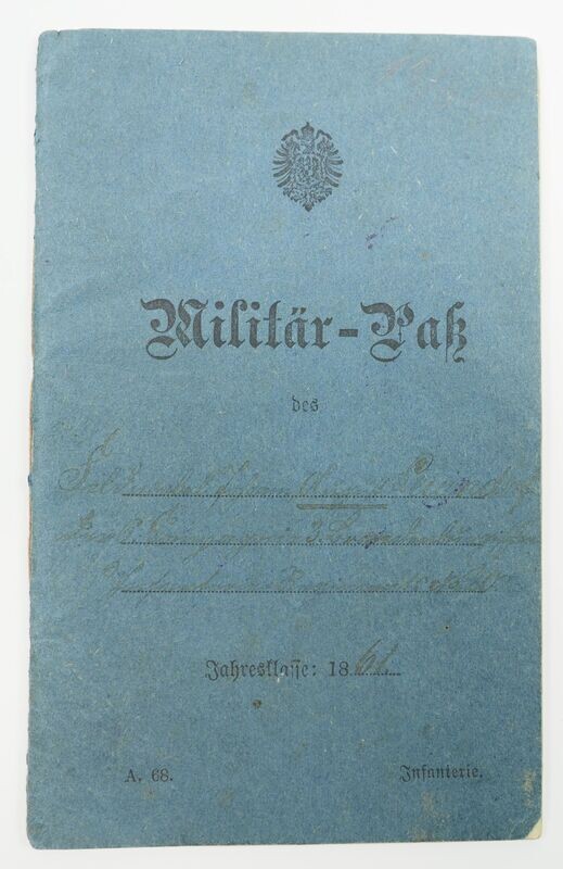 Preussen: Militärpass eines Feldwebels im 3. Brandenburgisches Infanterie-Regiment Nr. 20, Wittenberg, 1861, Feldzug 1866 Main-Armee, Orden: Erinnerungskreuz 1866, KDM Stahl 1870/71, DA 2. Klasse.